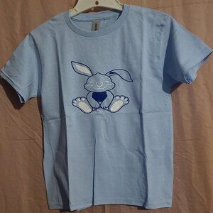 Blue Bunny Easter Shirt | Kids Bunny Graphic Tee | Spring Easter Outfit